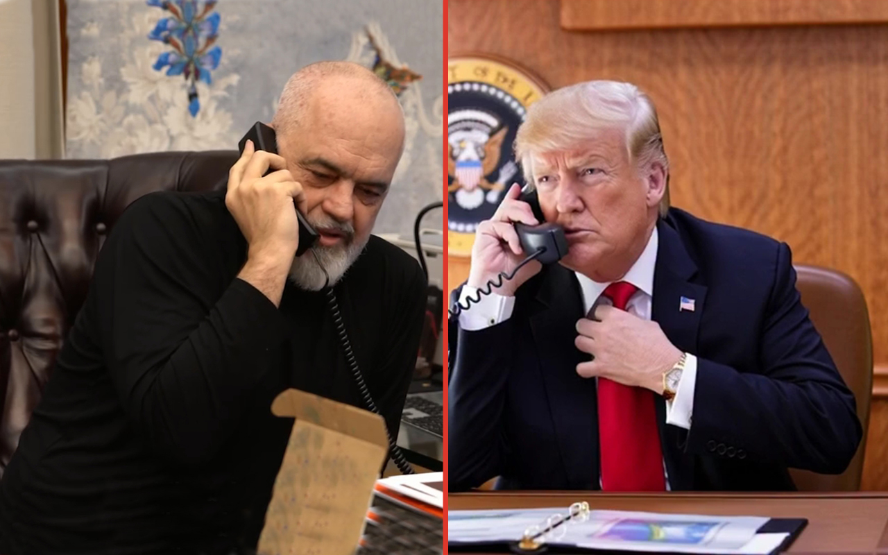 Presidenti Trump bisedë telefonike me Kryeministrin Rama